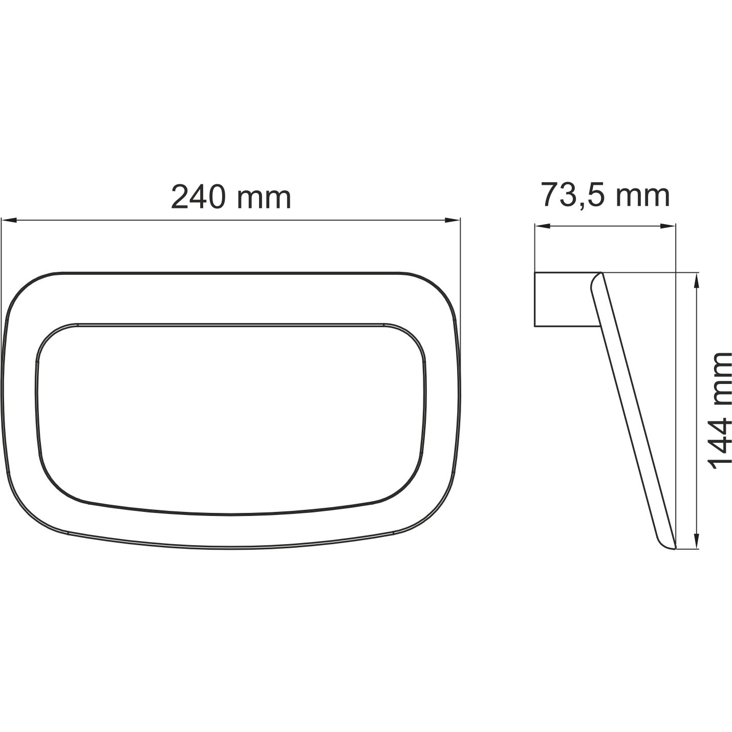 Держатель полотенец кольцо WasserKRAFT Elbe, K-7260