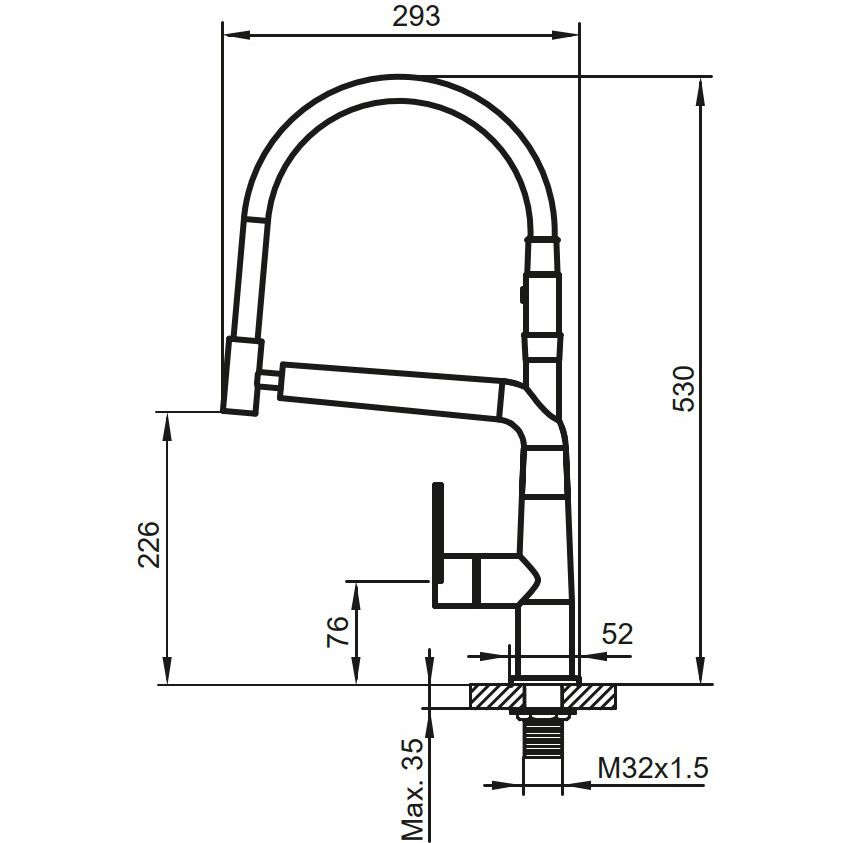 Смеситель для кухни с поворотным и дополнительным гибким изливами Ahti Kemi, KM803021