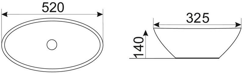 Раковина для ванной Ceramalux 52x32, 9021