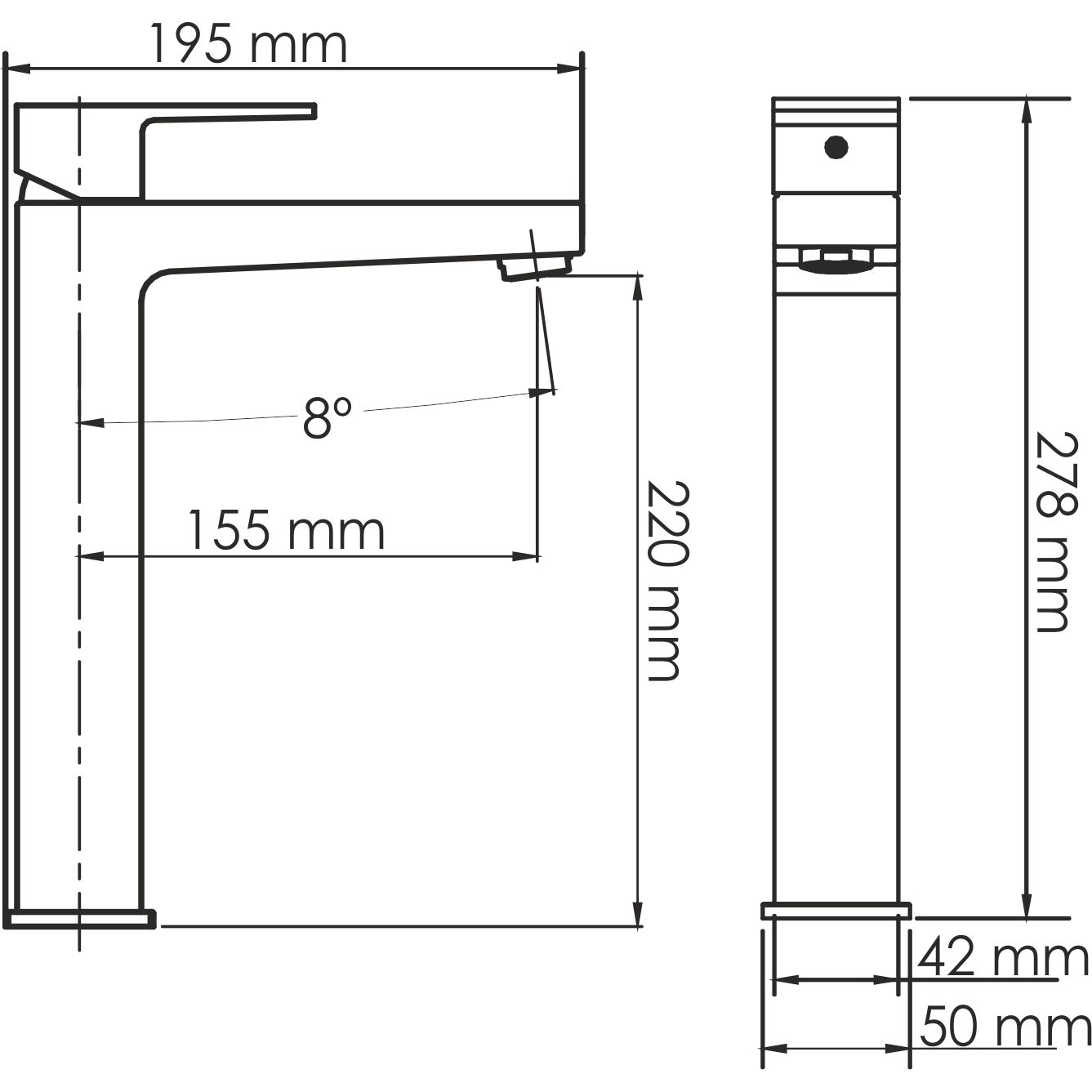 Смеситель для умывальника WasserKRAFT Abens, 2003H
