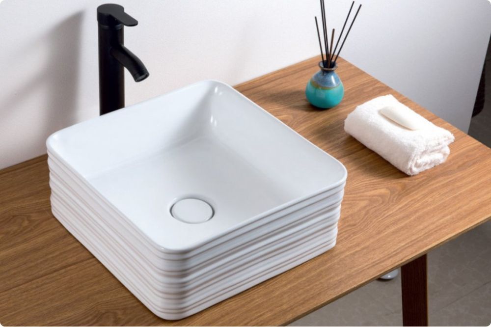 Раковина керамическая накладная Belbagno 38x38, BB1407