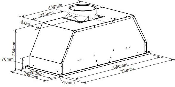 Кухонная вытяжка Maunfeld Crosby Light 70 нержавеющая сталь
