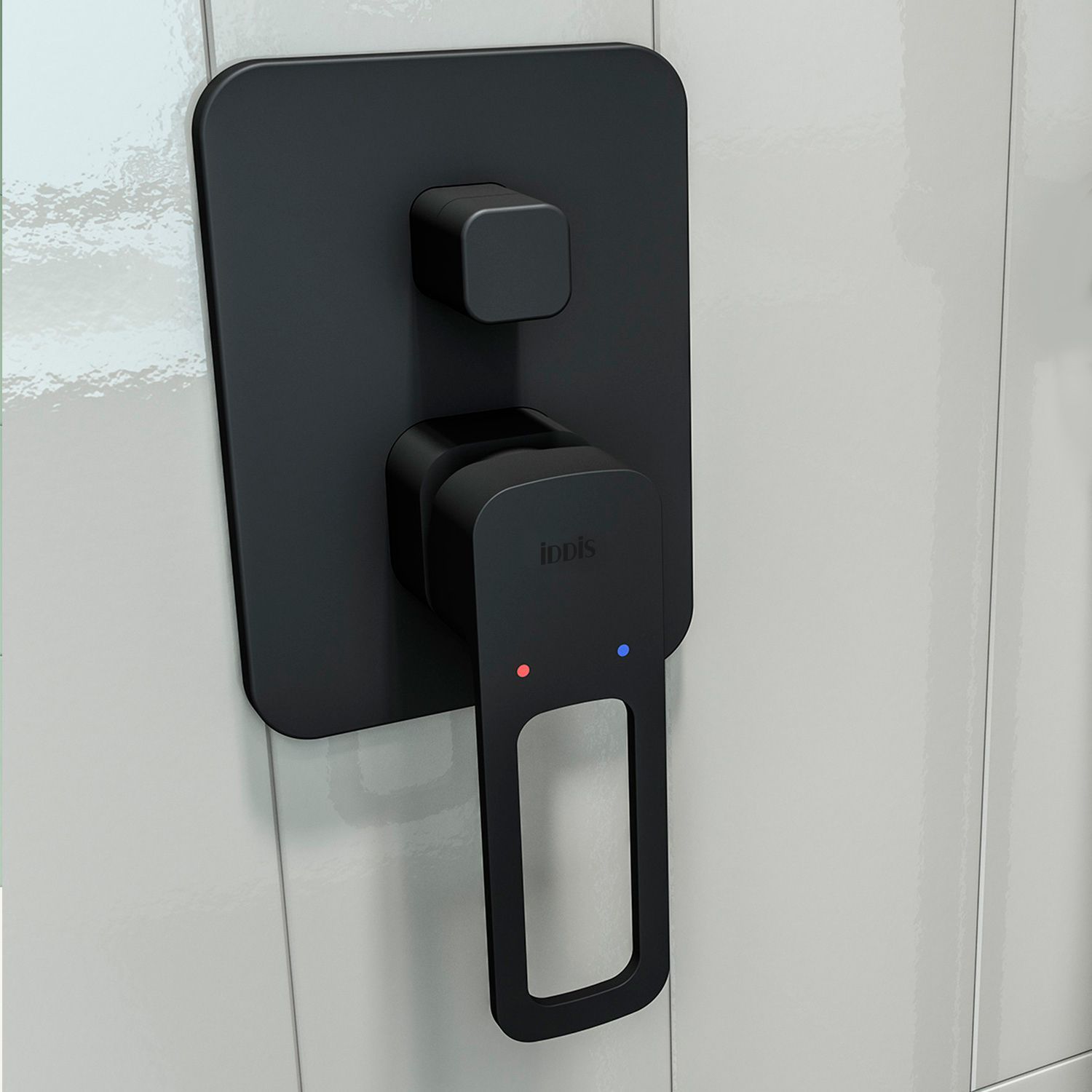 Встраиваемый смеситель с двумя выходами, черный, Iddis Slide, SLIBL00i67