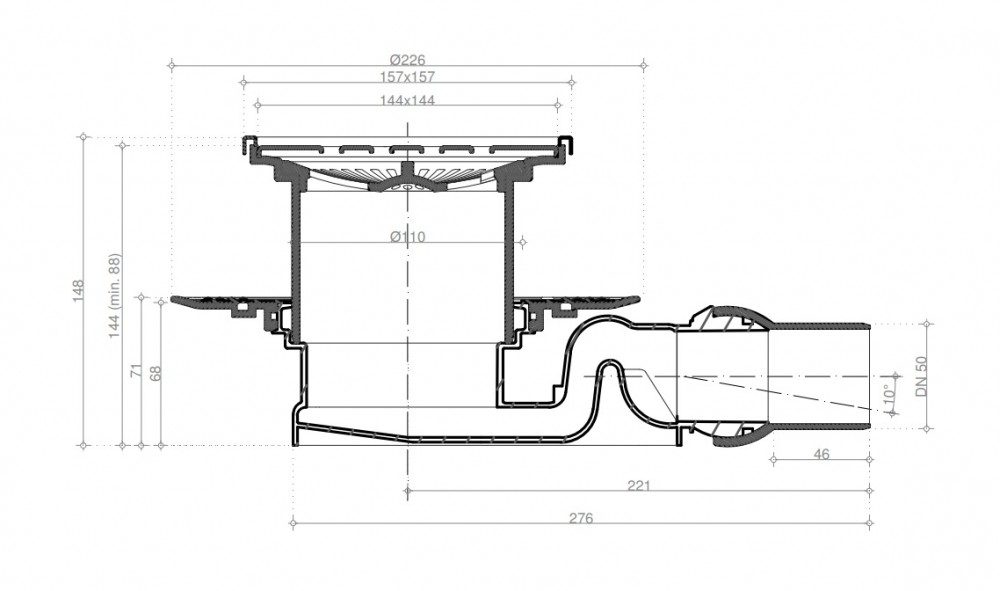 Душевой трап Pestan Confluo Standard Tide 4 Mask