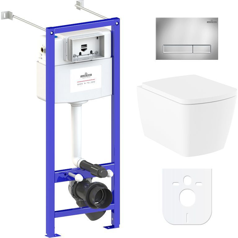 Комплект инсталляции и унитаза 6 в 1 Lavinia Boho Relfix Aveo Rimless, 77050206