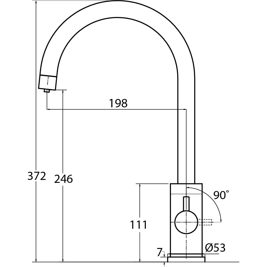 Смеситель AquaSanita Sabiaduo 2963 220 ARG