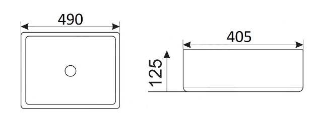 Раковина для ванной Ceramalux 48.5x38.5, 9132