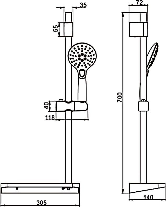 Душевая стойка Rose, R109