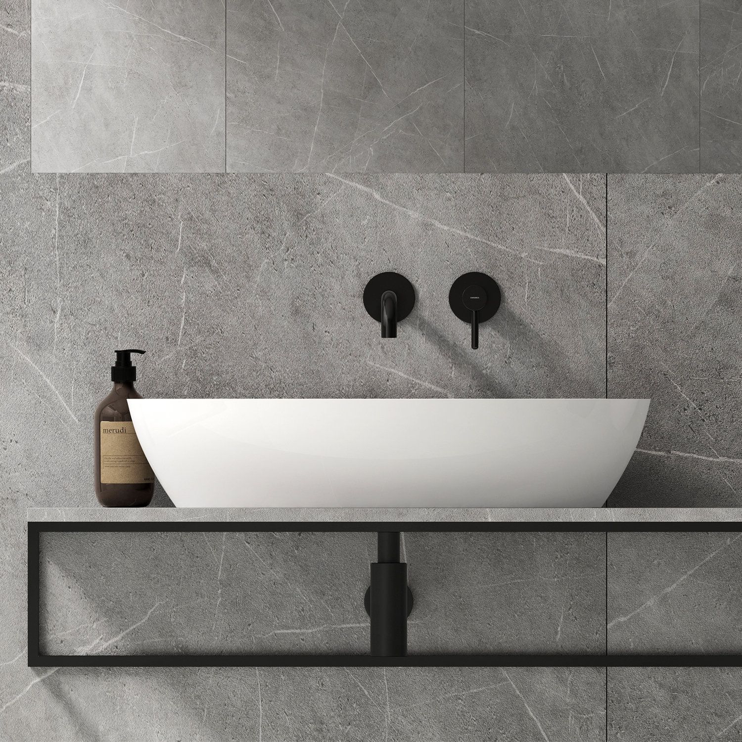 Смеситель для умывальника скрытого монтажа Omnires Y Y1215HBL