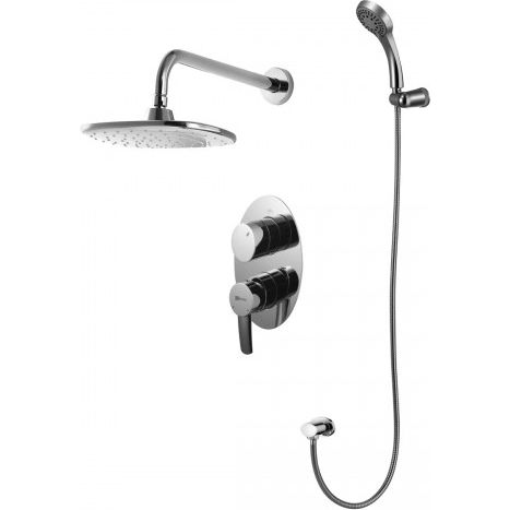 Смеситель для душа встраиваемый с дополнительной 5-функциональной лейкой Lemark Atlantiss, LM3229C