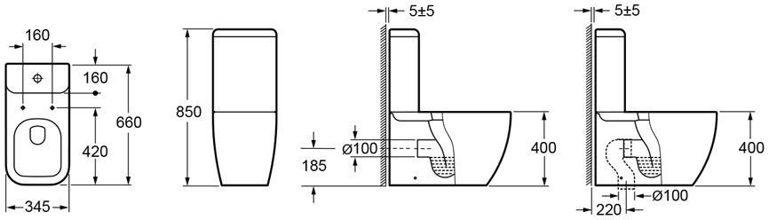 Напольный унитаз Lavinia Boho One, 3302001P