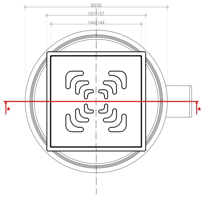 Душевой трап Pestan Confluo Standard Square 4 Mask