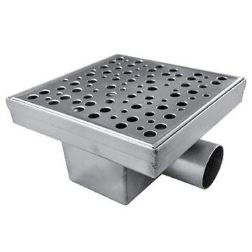 Трап квадратный с горизонтальным выпуском 15x15 см, Tim, BAD411502