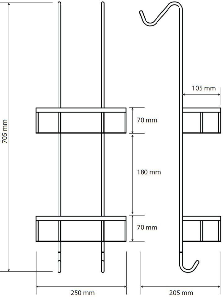 Подвесная полочка для душа Bemeta Cytro, 146208422