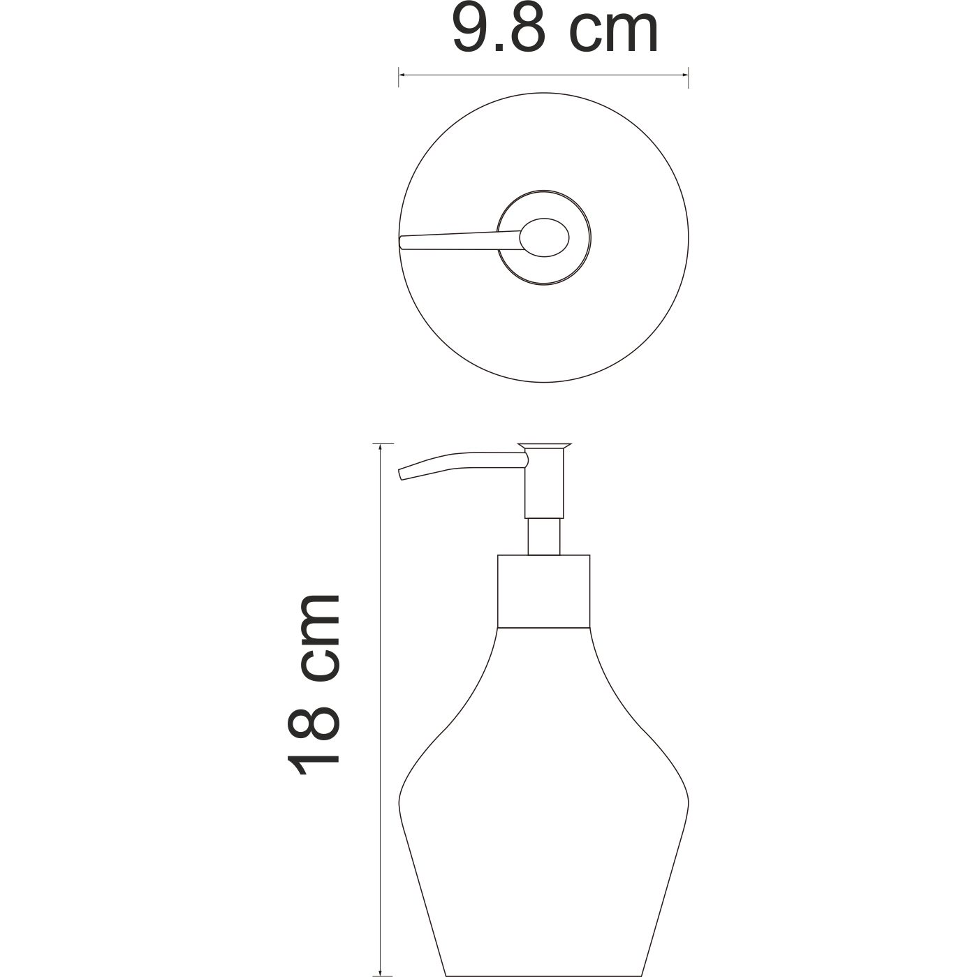 Дозатор для жидкого мыла WasserKRAFT Dinkel, K-4699