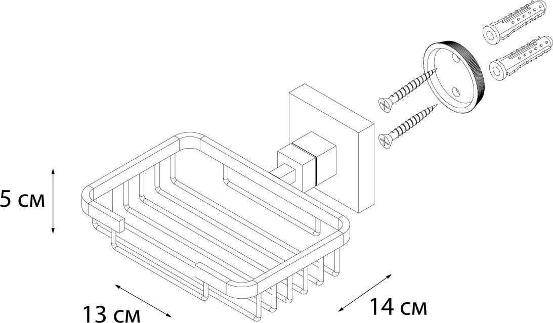 Мыльница решетка Fixsen Metra, FX-11109