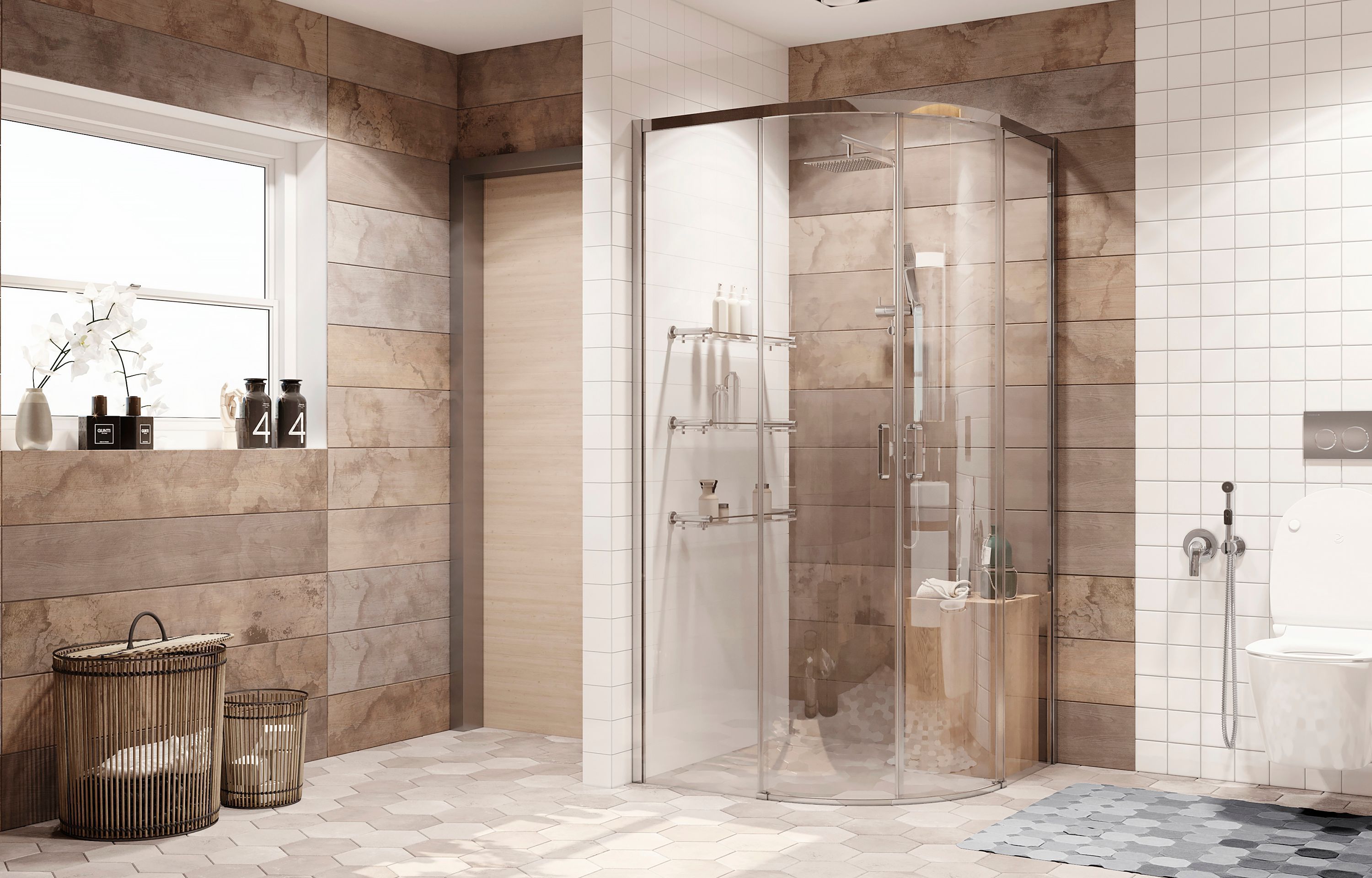 Полукруглое душевое ограждение Ambassador Queen