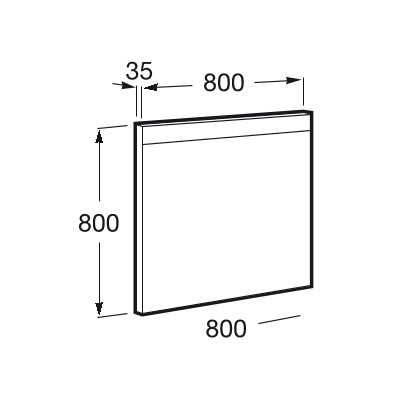 Зеркало Roca Prisma Basic 80, A812258000