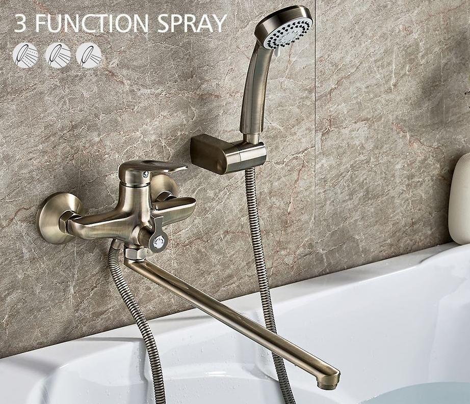 Смеситель для ванны бронза Ledeme L2248C