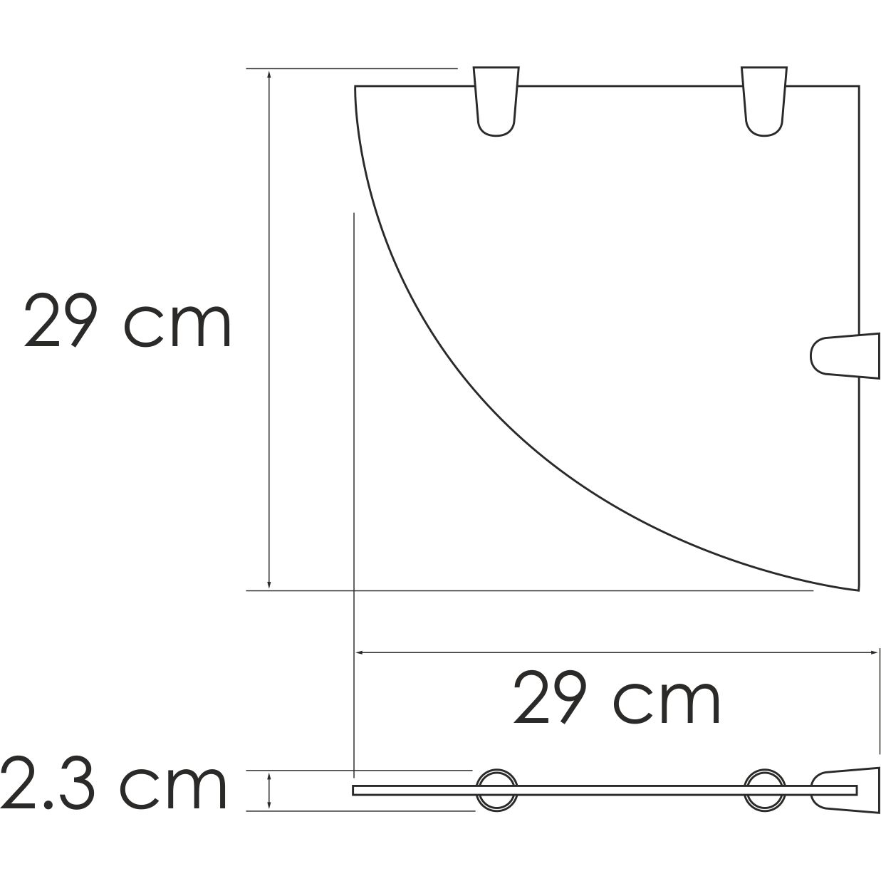 Полка стеклянная угловая WasserKRAFT, K-533