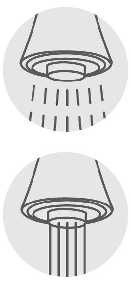 Лейка для кухонного смесителя с кнопкой 2 режима Ledeme L26-2