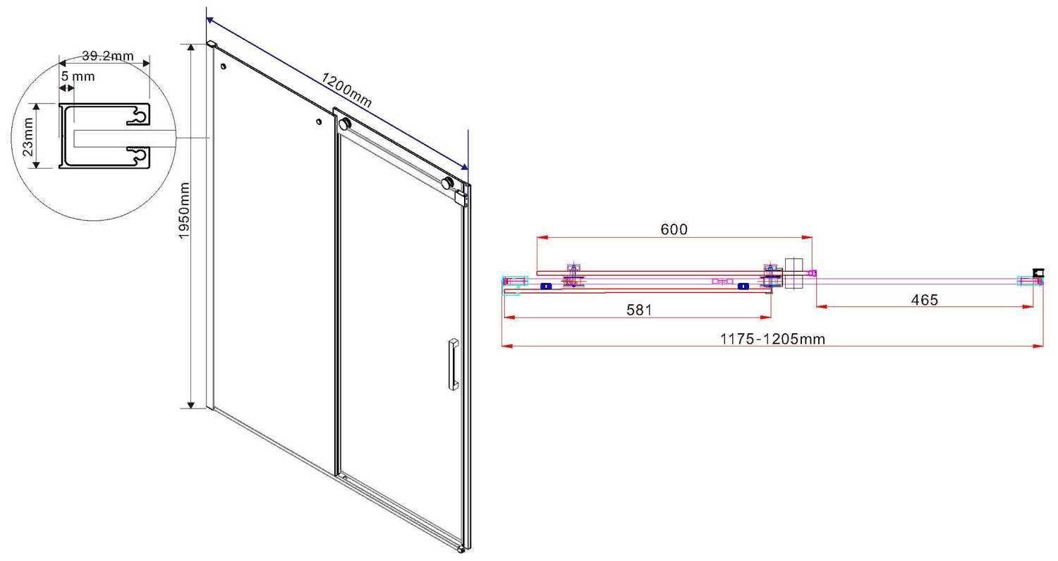 Душевая дверь Vincea Como 120, VPS-1C120CL