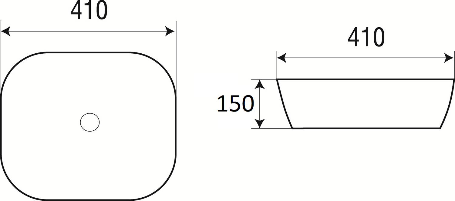 Раковина накладная WeltWasser ELBACH 2144 41x41