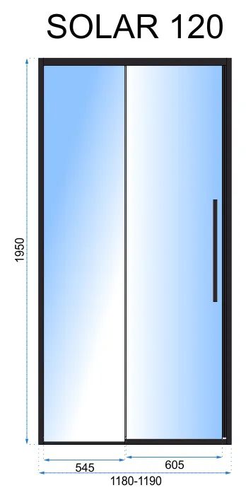 Душевая дверь Rea Solar Gold 120, REA-K6548