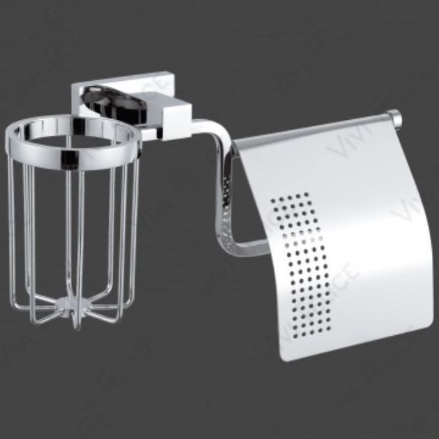 Держатель туалетной бумаги закрытый с держателем освежителя Vivi Felice Exclusivo B 1007-D