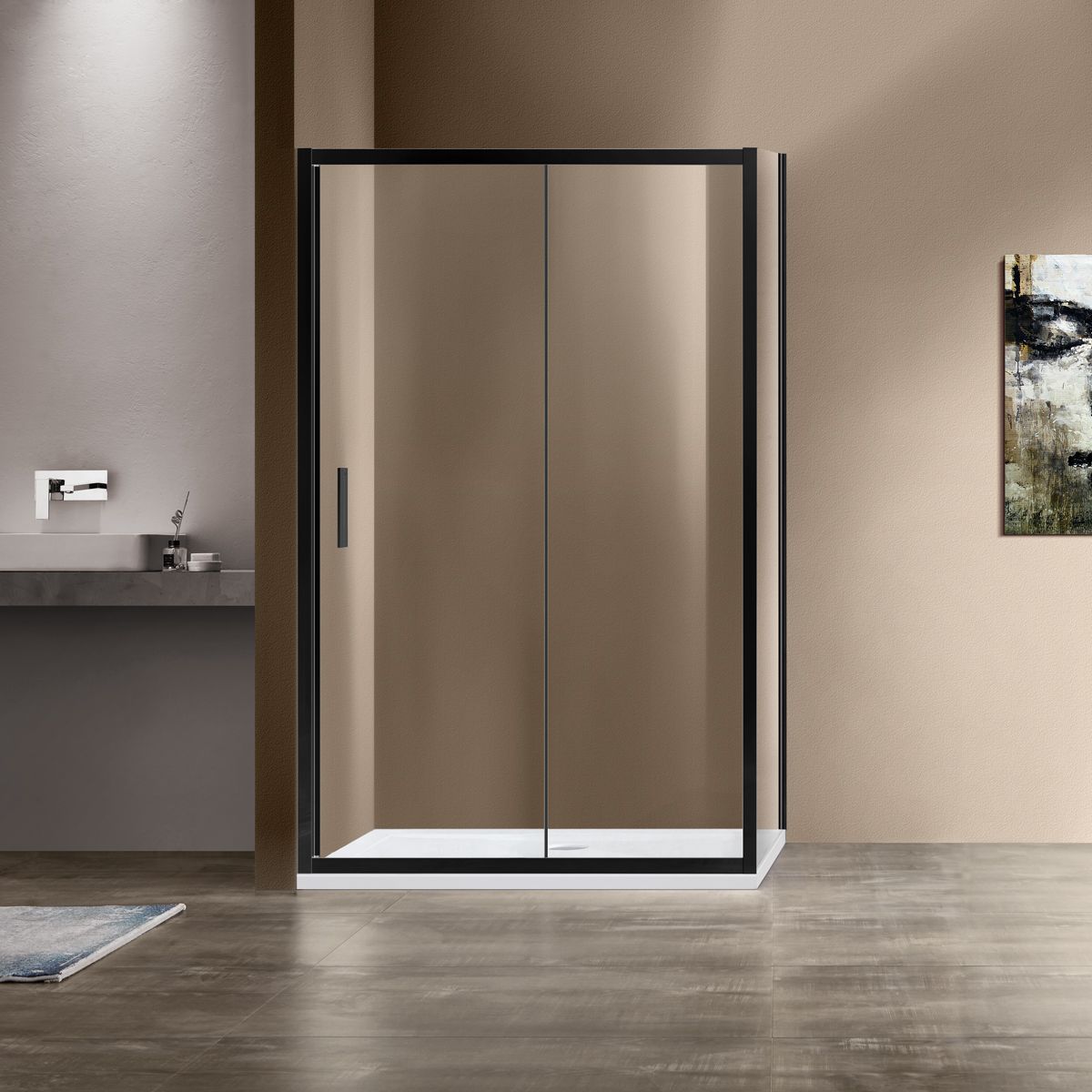 Душевой уголок Vincea Garda 140x90, VSR-1G9014CLB