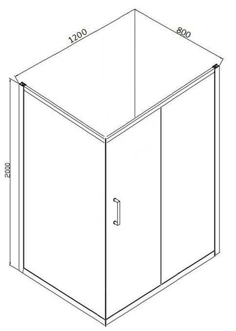 Душевое ограждение с поддоном Bravat Drop 120x80, BS120.3100A