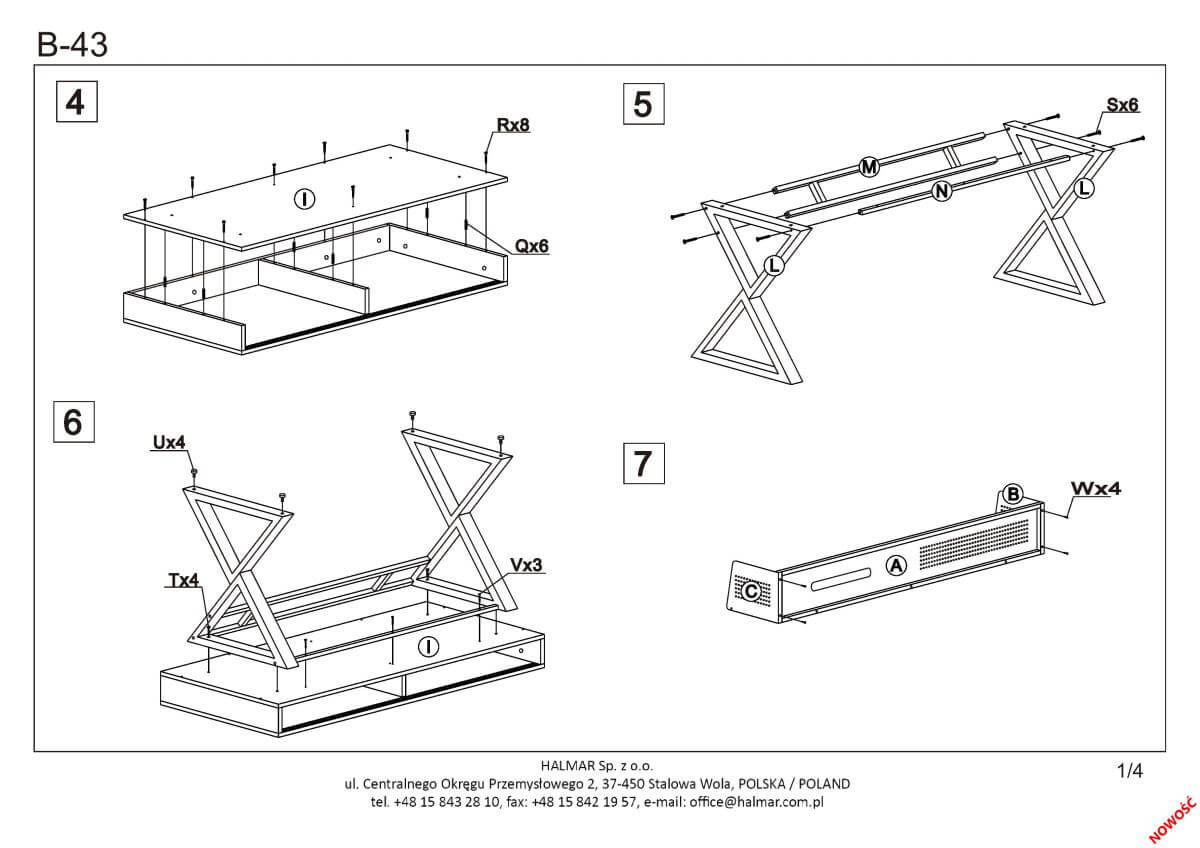 Стол компьютерный Halmar B43 дуб золотой, V-CH-B/43