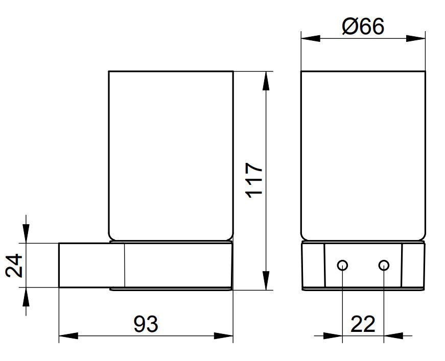 Стакан с держателем Keuco Plan, 14950019000