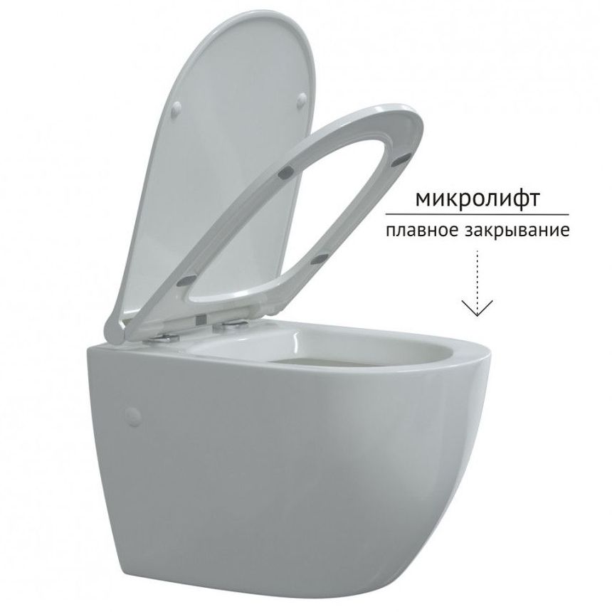 Комплект Berges Novum, кнопка F5 Soft Touch черная, унитаз Okus, сиденье Toma Slim, 043273