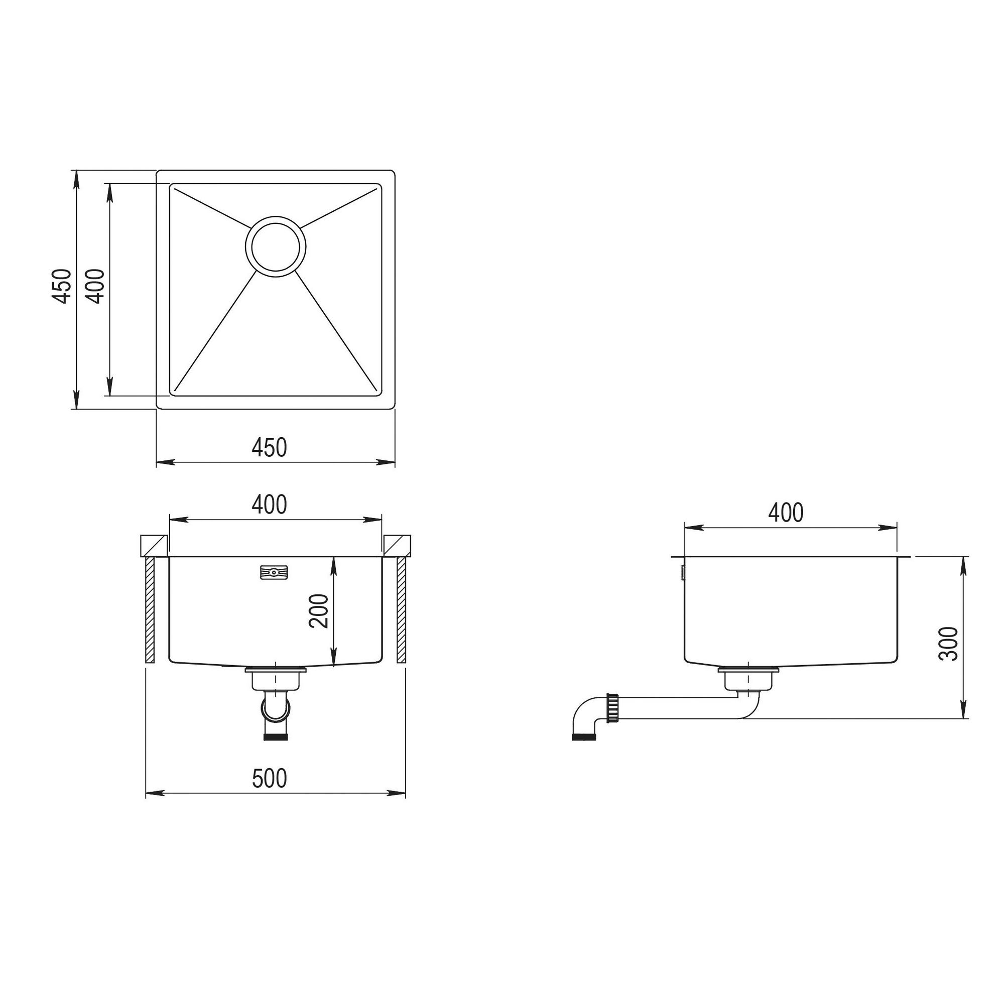Мойка AquaSanita Steel DER 100 X-T graphite