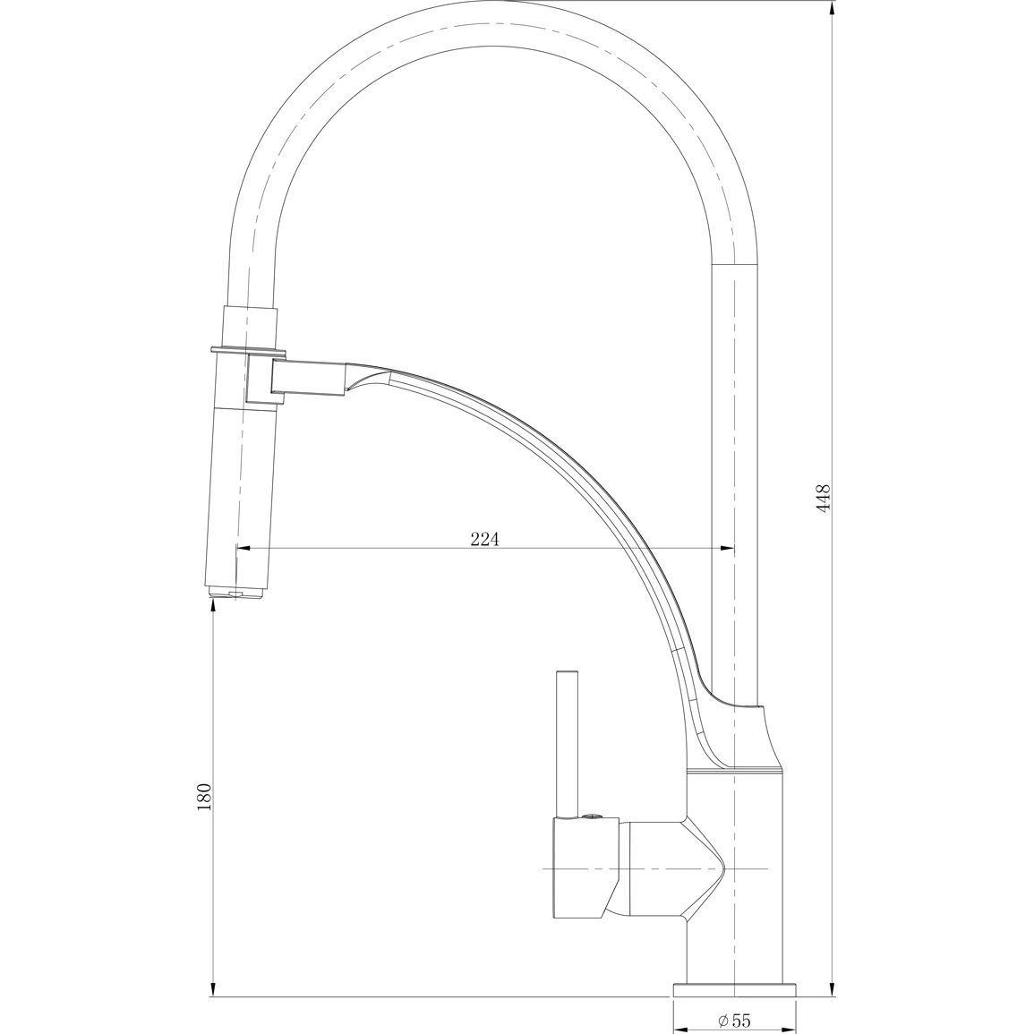 Смеситель для кухни с гибким изливом Lemark Soul, LM6007C