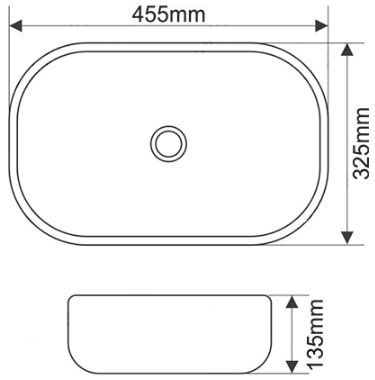 Раковина для ванной Ceramalux 45.5x32.5, 78105
