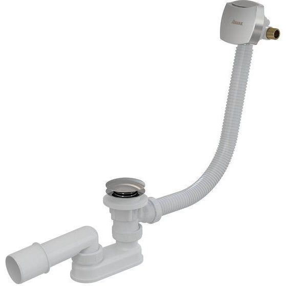 Сточный комплект с наполнением и переливом Ravak Click Clack хром (квадратный), X01440