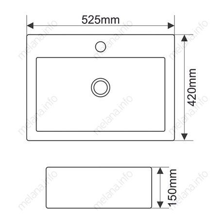 Раковина Melana 52.5x42, MLN-7033