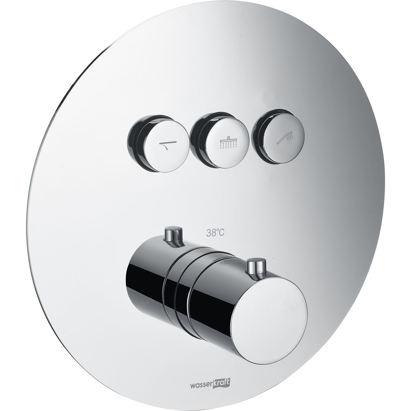 Термостатический смеситель для ванны и душа WasserKRAFT Dinkel 5844 Thermo