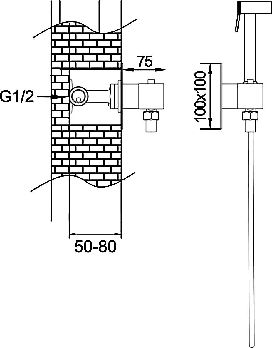 Гигиенический душ Rose, R965