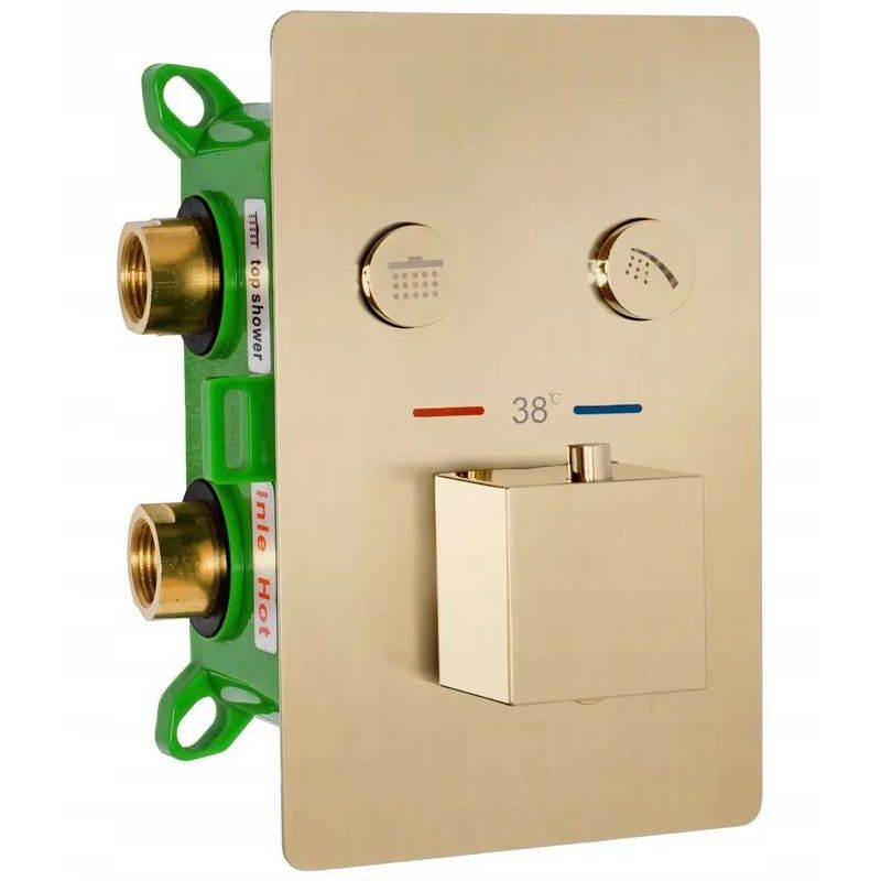 Душевая система Rea Fenix Davis Termostat Brush Gold, REA-P6358