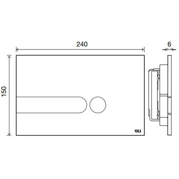 Панель OLI iPlate хром матовый, 670006