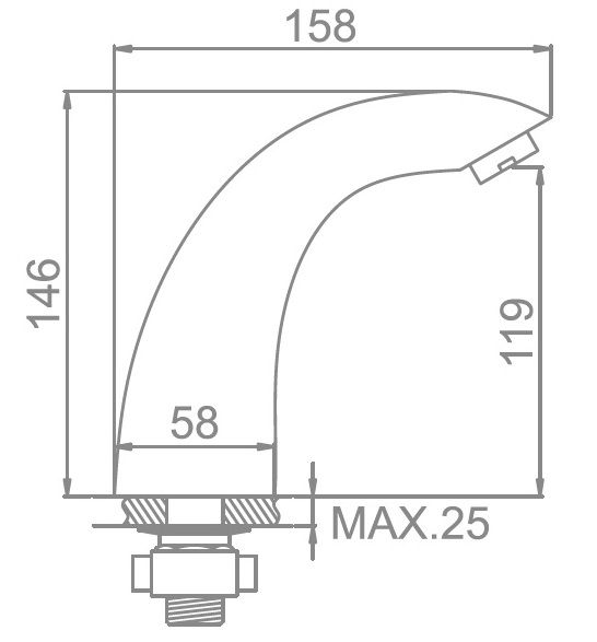 Смеситель для умывальника сенсорный Ledeme L1055-14