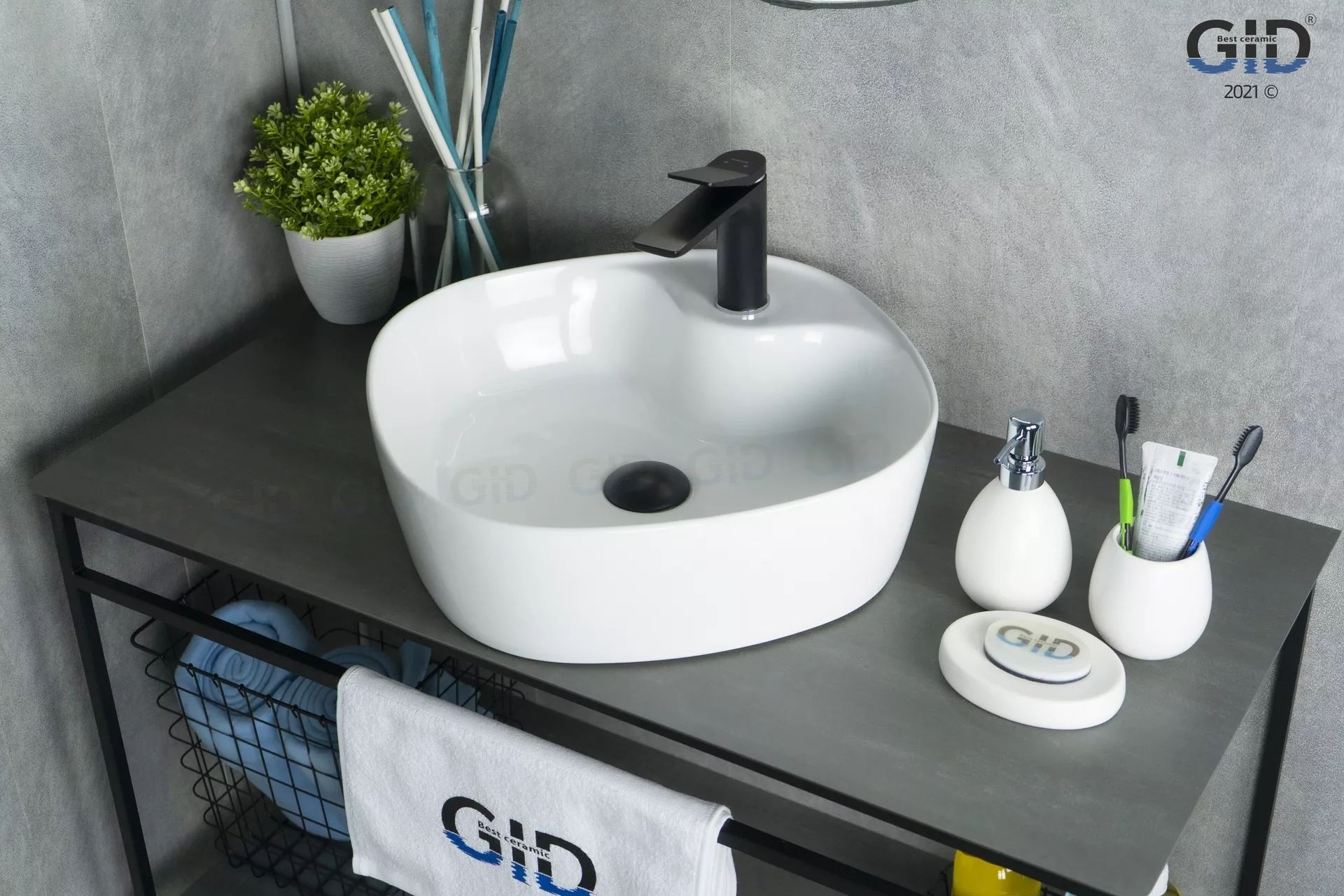 Умывальник Gid N9442 44x44, 51153