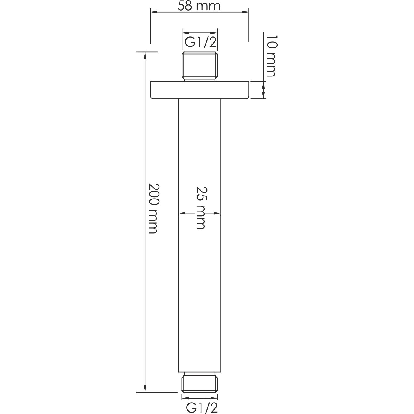 Потолочный излив для душа WasserKRAFT, A152