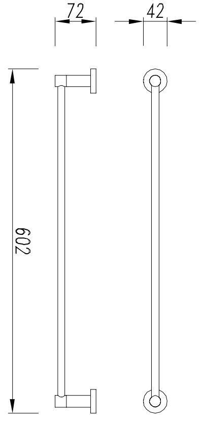 Вешалка для полотенца 60,2 см Omnires Modern, MP60216CR