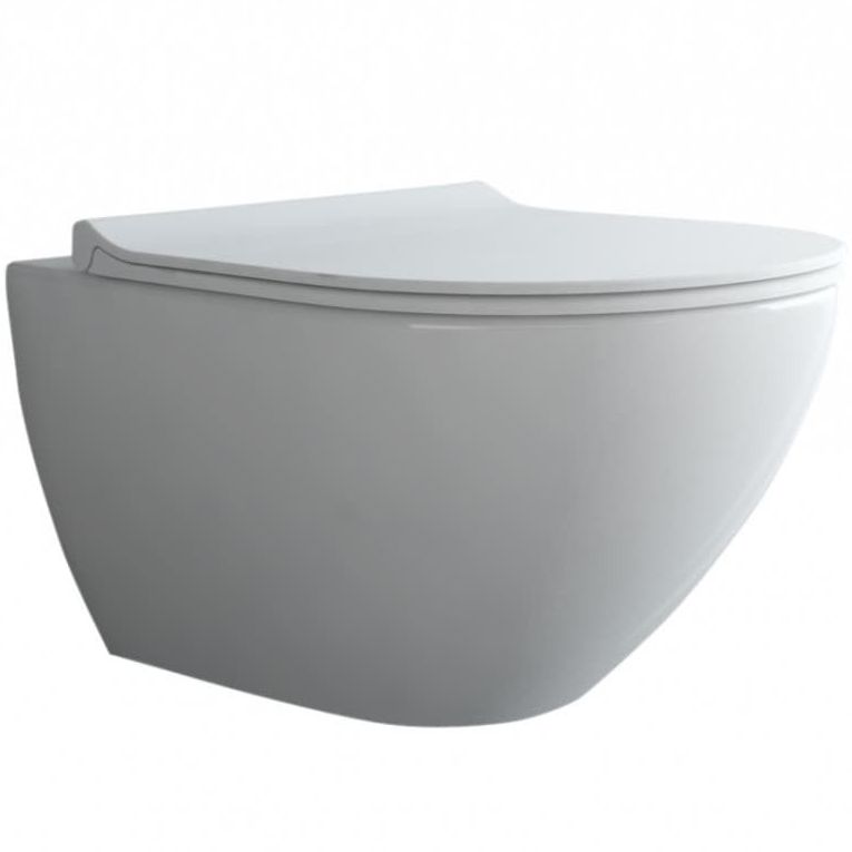 Комплект Berges Novum, кнопка D7 белая/хром, унитаз Puma Rimless, сиденье Toma Slim, 043270