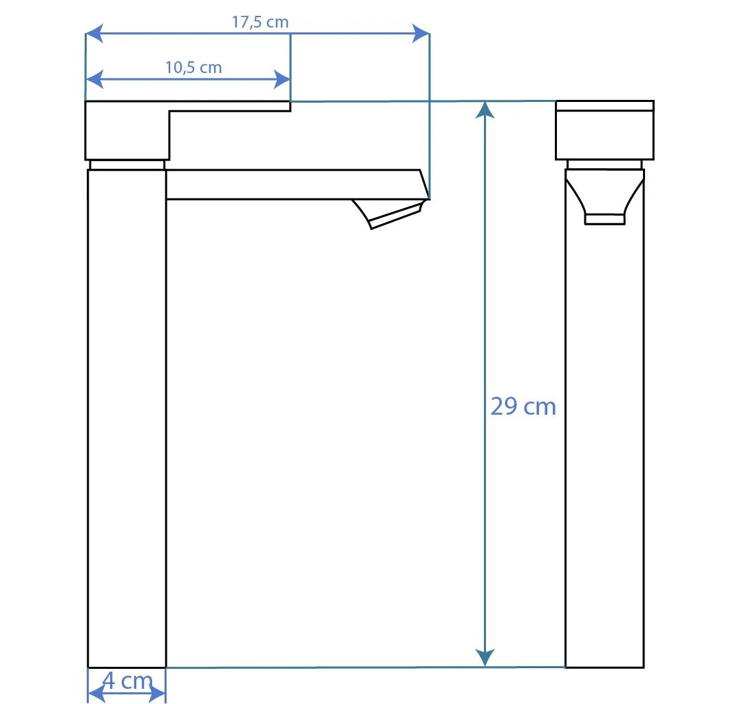 Смеситель для умывальника высокий Rea Mayson Gold, REA-B5103