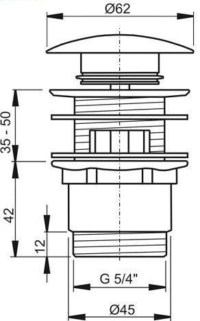 Слив Ravak Click-Clack короткий, X01437